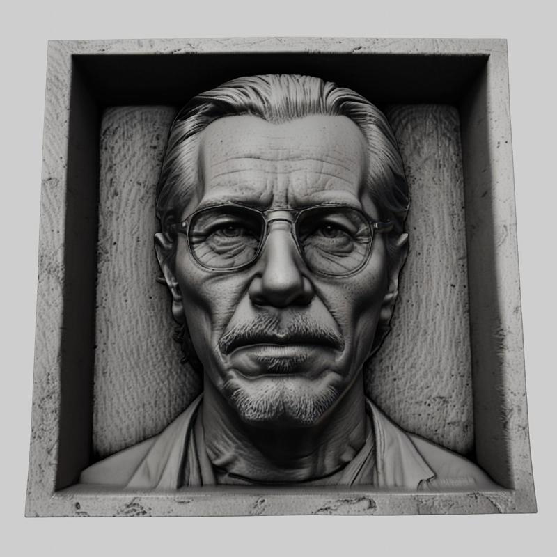 Gary Oldman head relief actor