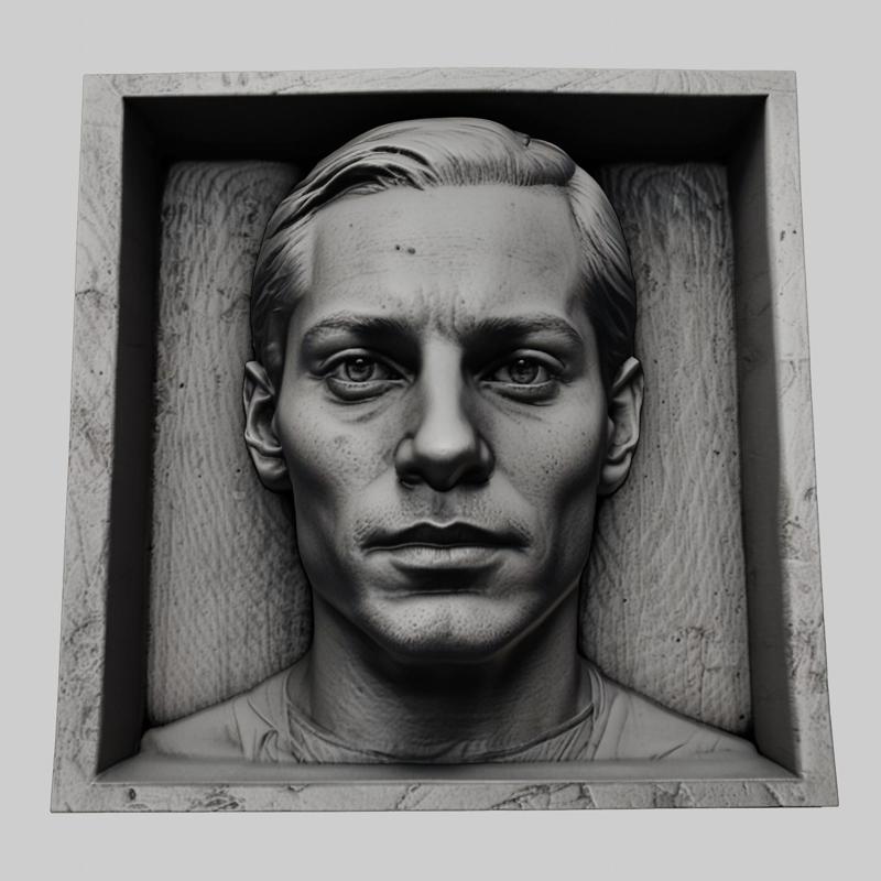 Tobey Maguire head relief actor