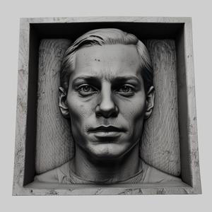 Tobey Maguire head relief actor
