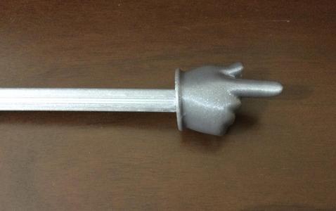 pointing finger (for reading)