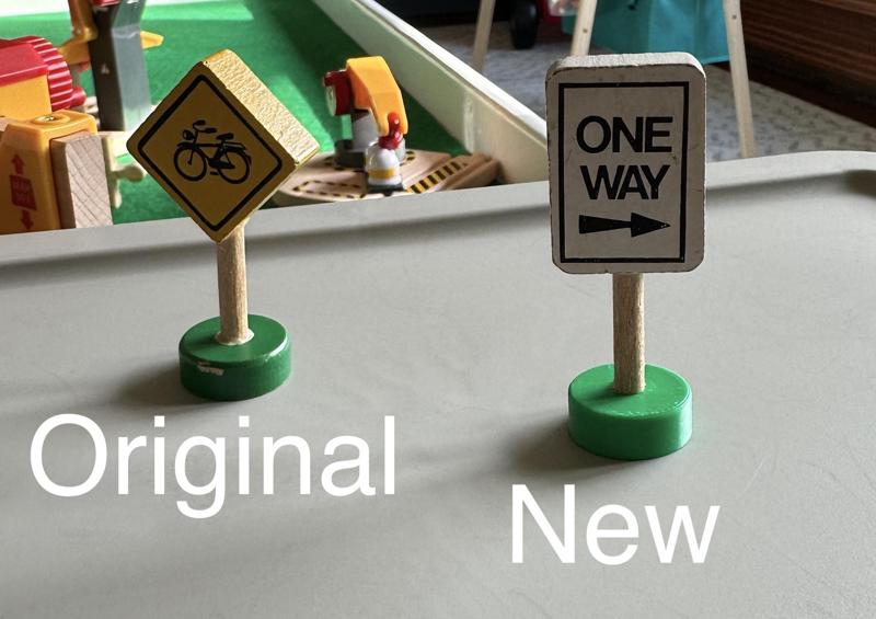 Brio Train Sign Base