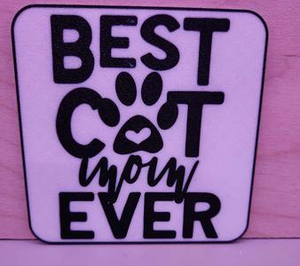 Coaster - Best cat mom ever