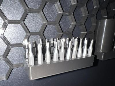 Bit holder - Honey Comb