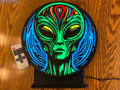 Starchild / Alien Head 240mm Dia LED Lightbox