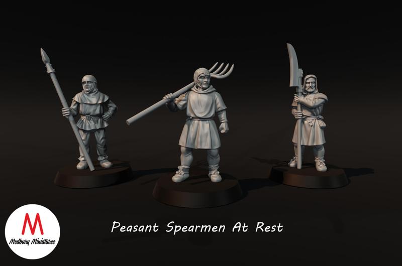 Peasant Spearmen At Rest