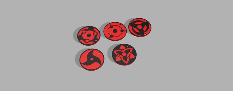 Keychain Keychains Akatsuki (Optimized for 3D printing)