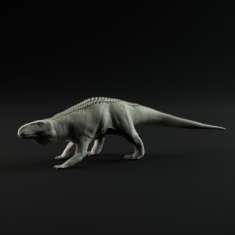 Prestosuchus sneaking  1-35 scale pre-supported