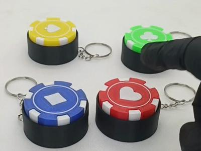 CASINO CHIPS CLICKER KEYCHAIN