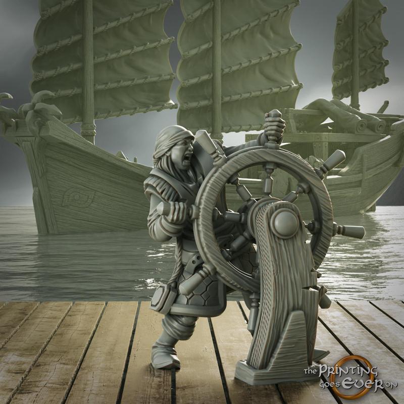Pirate Helmsman - Presupported