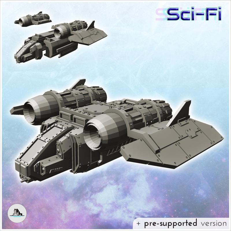 Astral Falcon spaceship (1) - Future Sci-Fi SF Post apocalyptic Tabletop Scifi Wargaming Planetary exploration RPG Terrain