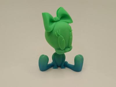 Comic Cat with Bow – Colorful Decorative Figure Tweety