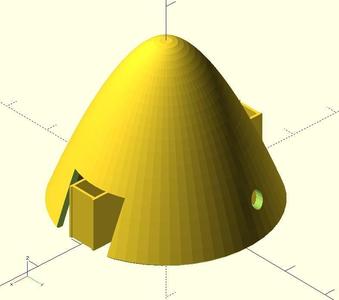 R/C Plane Spinner, OPENSCAD customizer configurable