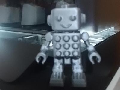 Brick-style robot keychain/decoration