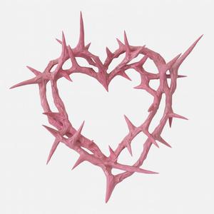 Pink Sacred Heart with Crown of Thorns toy