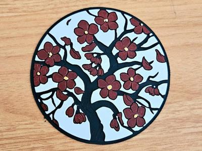 "Blossom Serenity" Coaster