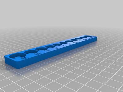 Socket Organizer - Customizable using OpenSCAD/SolidPython