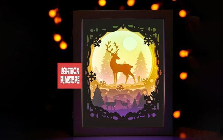 Deer Spirit Christmas lightbox