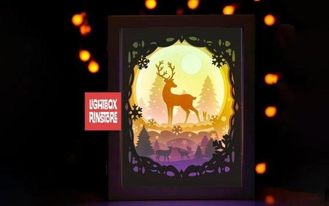 Deer Spirit Christmas lightbox