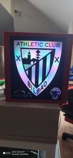 Cuadro Athletic club Bilbao de 190 x 160mm para tiras de led