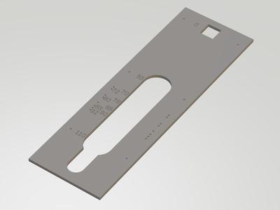 drilling template for door fittings