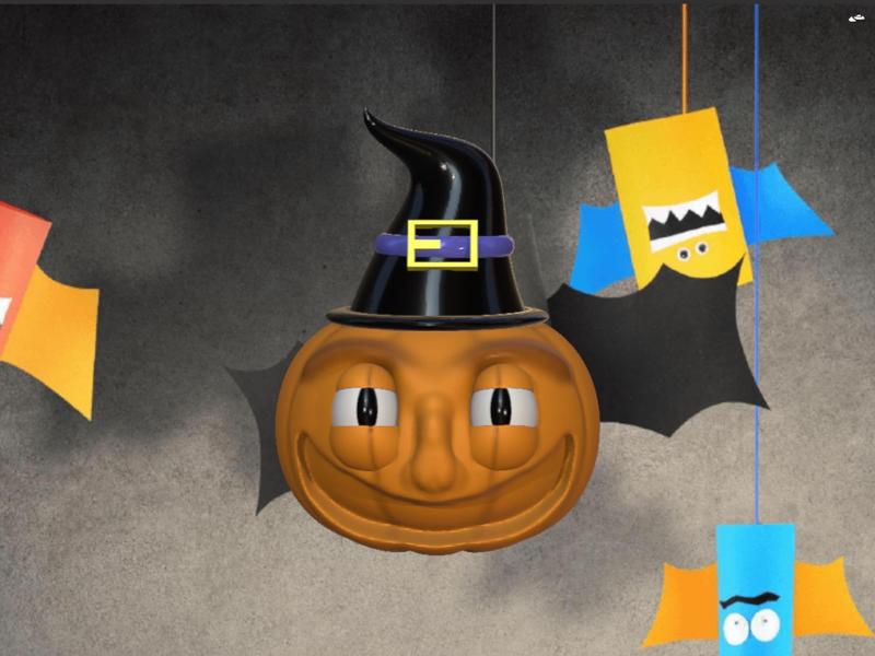 Grumpy gummy halloween pumpkin