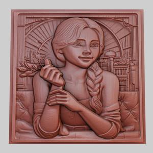 Her 3d printer relief medallion obj stl