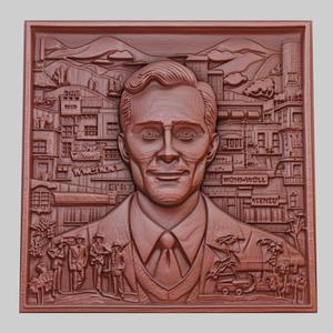 The Truman Show 3d printer relief medallion obj stl