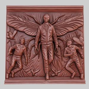 The Fly 3d printer relief medallion obj stl