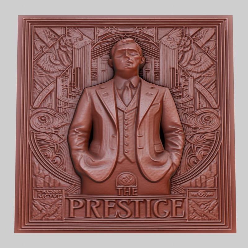 The Prestige 3d printer relief medallion obj stl