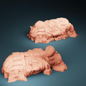 Overgrown Head Statues (Set of 2)