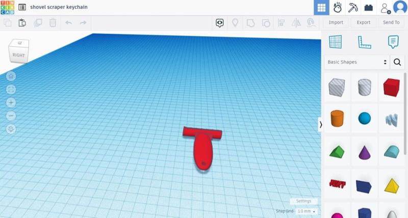 snow scraper key chain