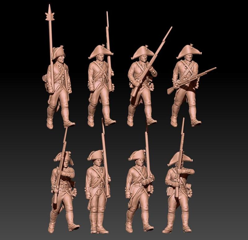 Napoleonic russian musketeers 1799 in bicorne set 2