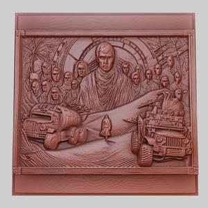 Dune 3d printer relief medallion obj stl