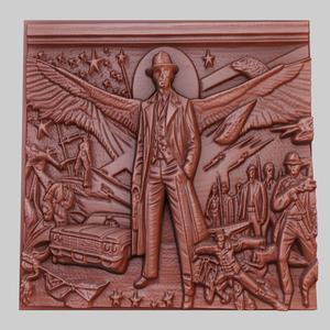Independence Day 3d printer relief medallion obj stl