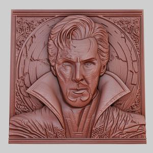Doctor Strange 3d printer relief medallion obj stl