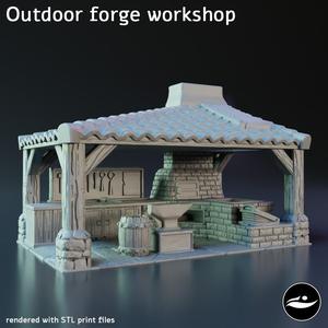 Outdoor forge workshop