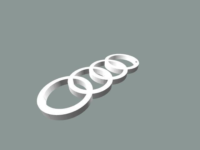 Audi symbol keychain