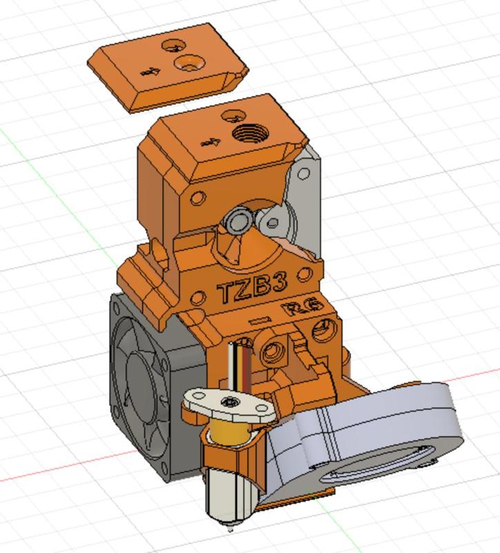 TZB MK3S+:MK2.5S+/MMU2S Extruder (MMU2S NO TOWER!) V3