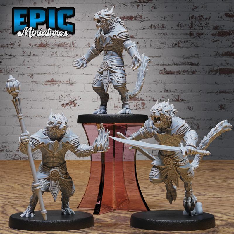 Rakshasa Set ‧ DnD Miniature ‧ Tabletop Miniatures ‧ Gaming Monster ‧ 3D Model ‧ RPG ‧ DnDminis ‧ STL FILE