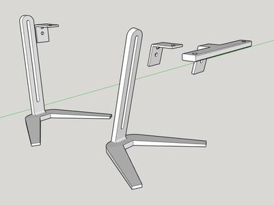 Adjustable Led Rails support