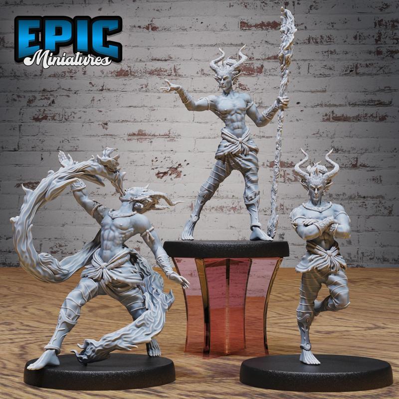 Young Efreeti Set ‧ DnD Miniature ‧ Tabletop Miniatures ‧ Gaming Monster ‧ 3D Model ‧ RPG ‧ DnDminis ‧ STL FILE