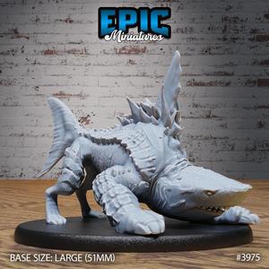 Shark Dog ‧ DnD Miniature ‧ Tabletop Miniatures ‧ Gaming Monster ‧ 3D Model ‧ RPG ‧ DnDminis ‧ STL FILE