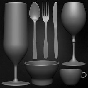 Collection Of 40 Kitchen Prop Dishes Volume 01