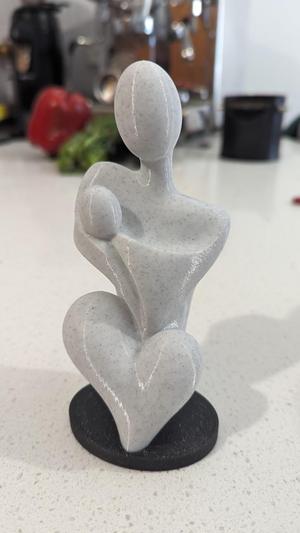 Mother and child sculpture - text free version