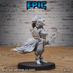 Parrot Bird Folk Female ‧ DnD Miniature ‧ Tabletop Miniatures ‧ Gaming Monster ‧ 3D Model ‧ RPG ‧ DnDminis ‧ STL FILE