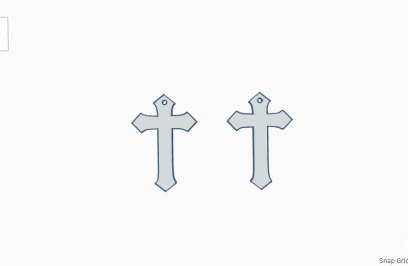 pendant cross hoop key ring charm earring