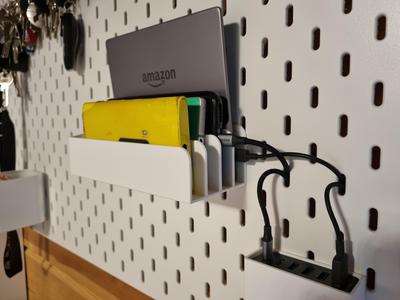 Ikea Skadis phone and tablet holder