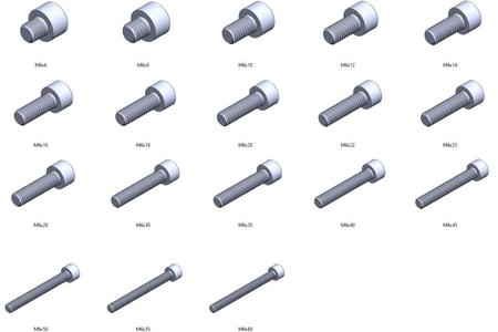 M6 screws DIN 912 VG + M6 nut DIN934 Nut Screw