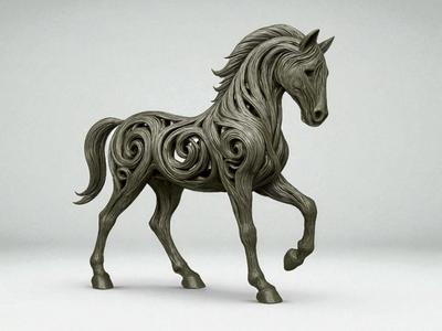 Ethereal Horse - Organic Art in Motion