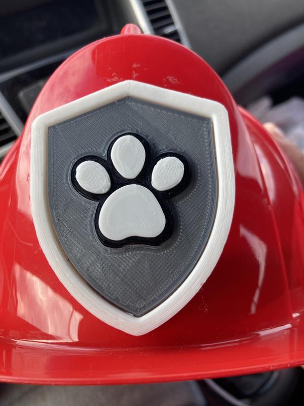 Paw Patrol Badge for Marshall's Fireman Hat